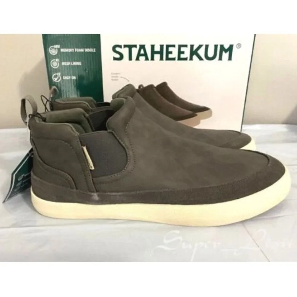 Staheekum Men's Memory Foam Mesh Lining Chelsea Shoes GRAY