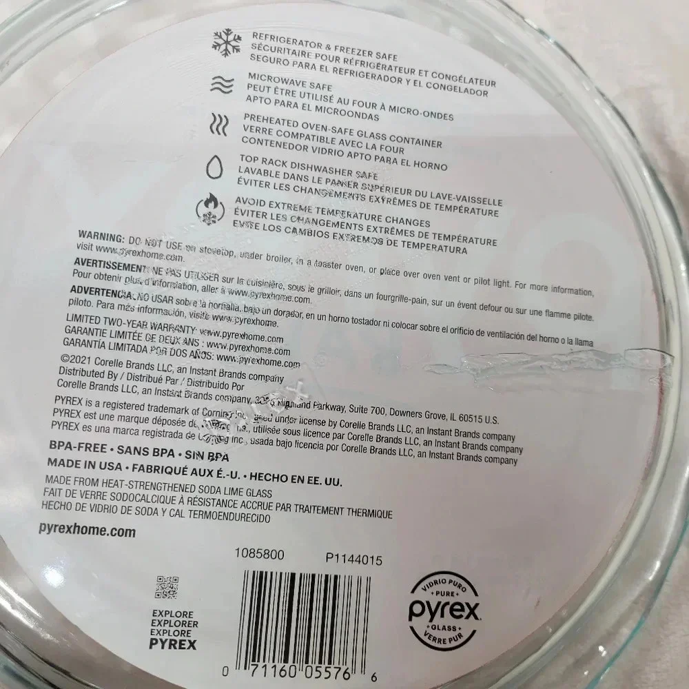 Pyrex pie tin