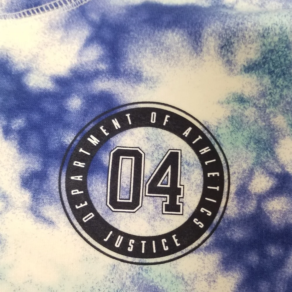 Justice Active Wear Purple & Blue Tie-dye Long Sleeve Sweatshirt 7 S/M