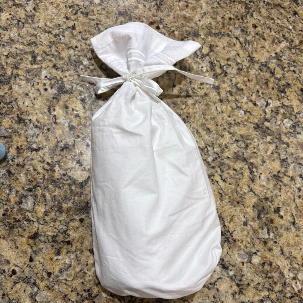 RH NWT Italian white hotel satin stitch sham -euro -white
