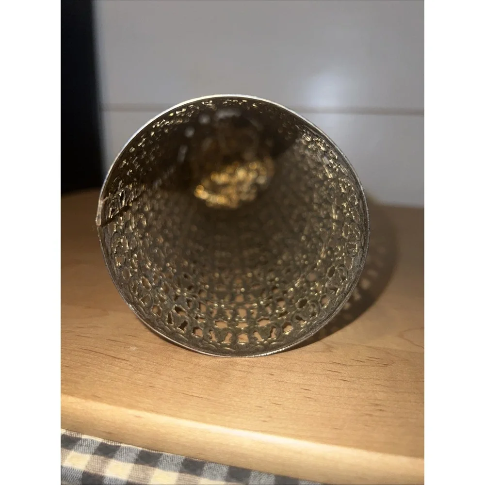 Vintage Ornate Ormolu Gold Tone Metal Cylinder Hair Spray Cover 8 7/8