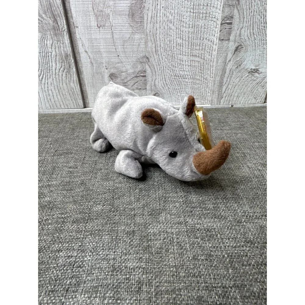 Ty Beanie Babies Collection Spike The Rhino Plush Toy