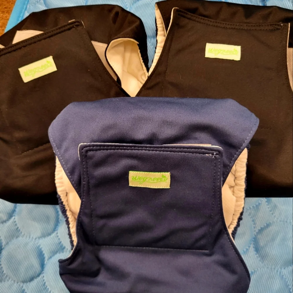 Wegreeco Pack of 3 Reusable Male Dog Belly Band, Washable Premium Dog Diapers