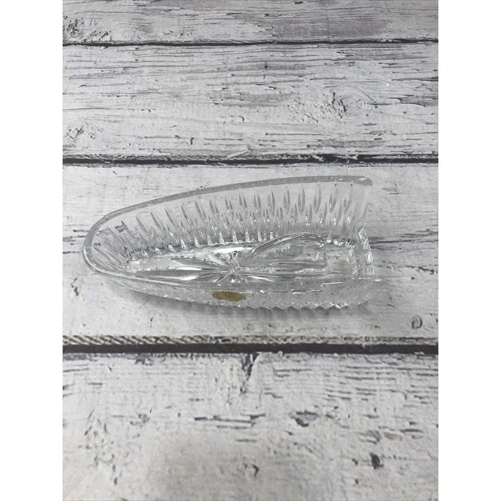 Vintage Princess House Lead Crystal Knife Holder Giftware #839 Original Box NEW