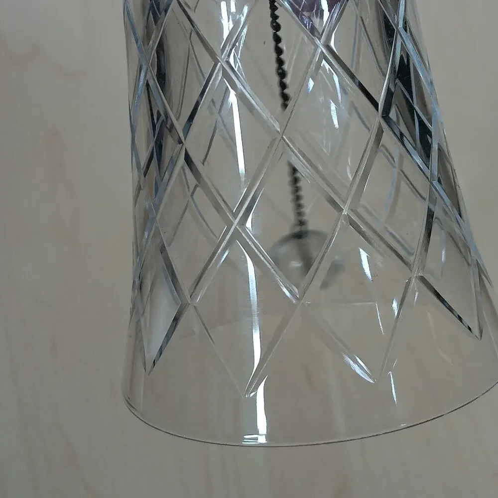 Vintage Crystal Bell Diamond Cut 4.5