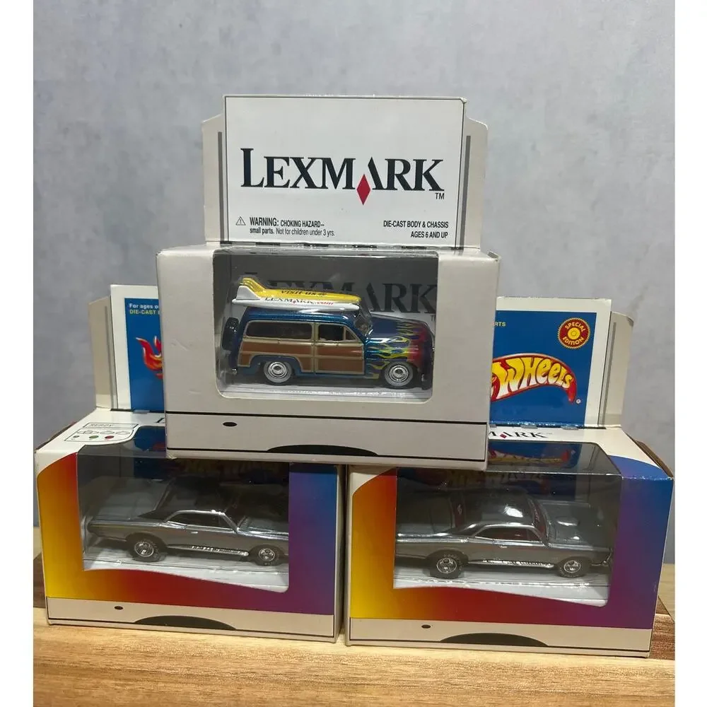 Vintage Lexmark Lighting Die-Cast Cars Lot of 3