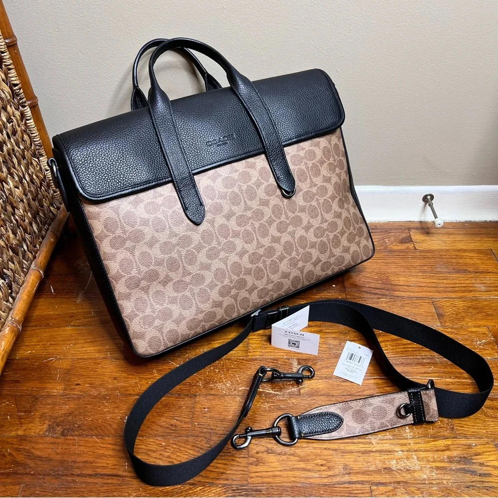 COACH Sullivan Portfolio Brief In Signature Canvas