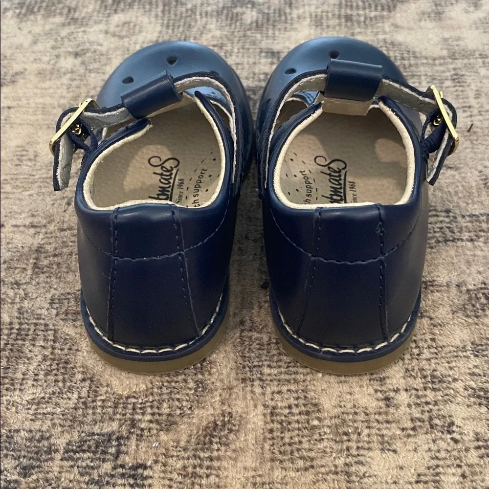 Footmates Harper 7201 Navy Mary Jane Girl shoes Size 6.5 Leather