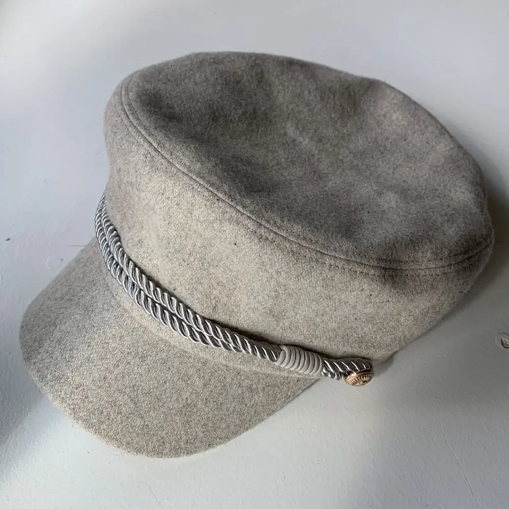 HAT ATTACK hat wool blend elastic back military inspired hat women’s