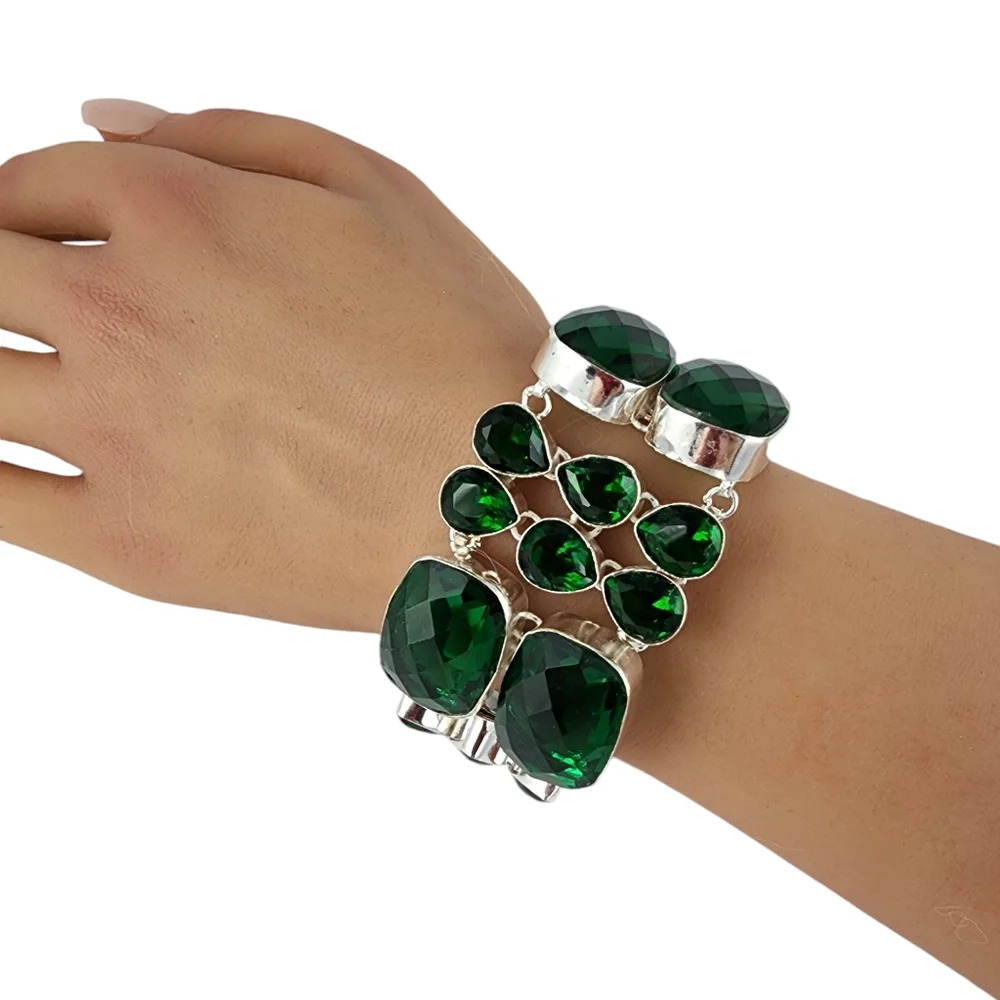 Artisan silver faceted