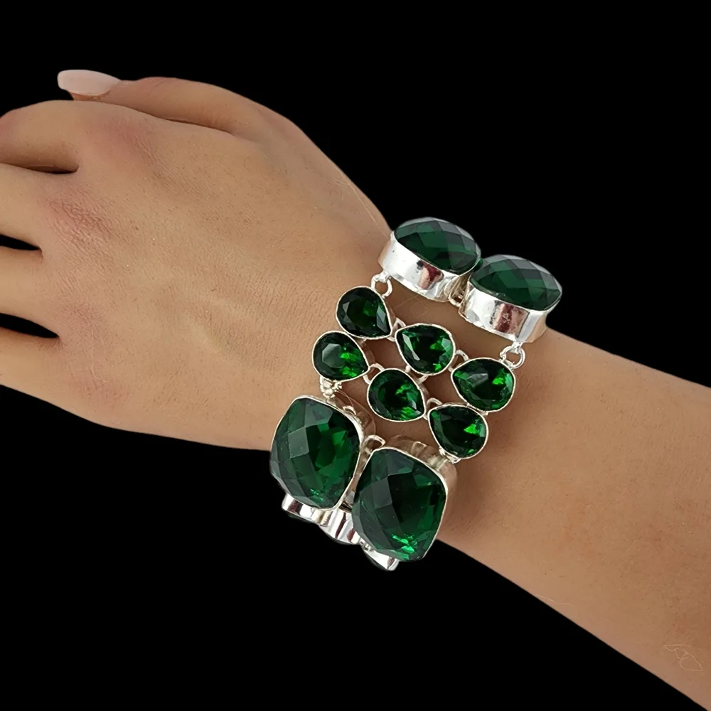 Artisan silver faceted
