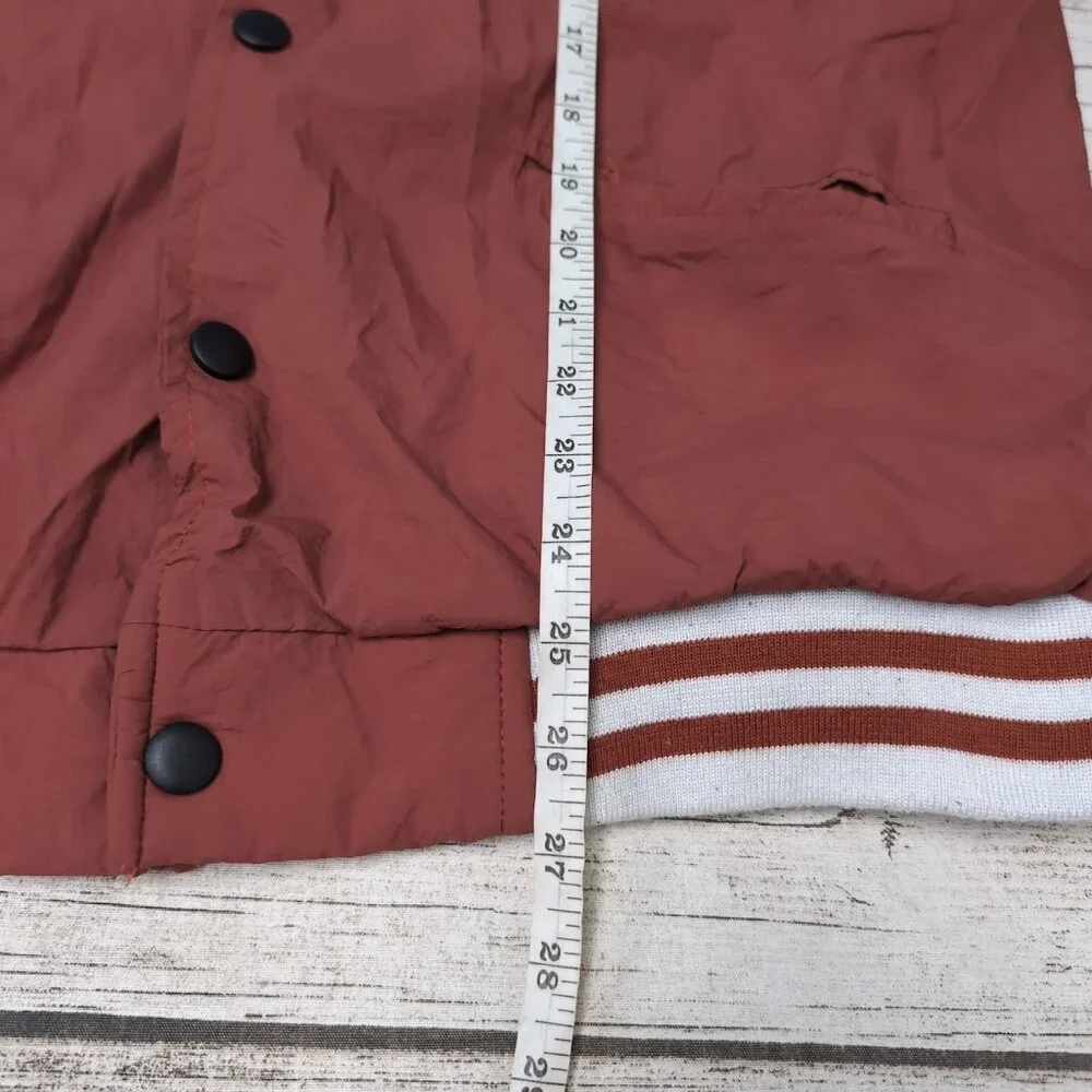Ralph Lauren Polo x NY Yankees Rust Red Windbreaker Button Down Men Size XXL