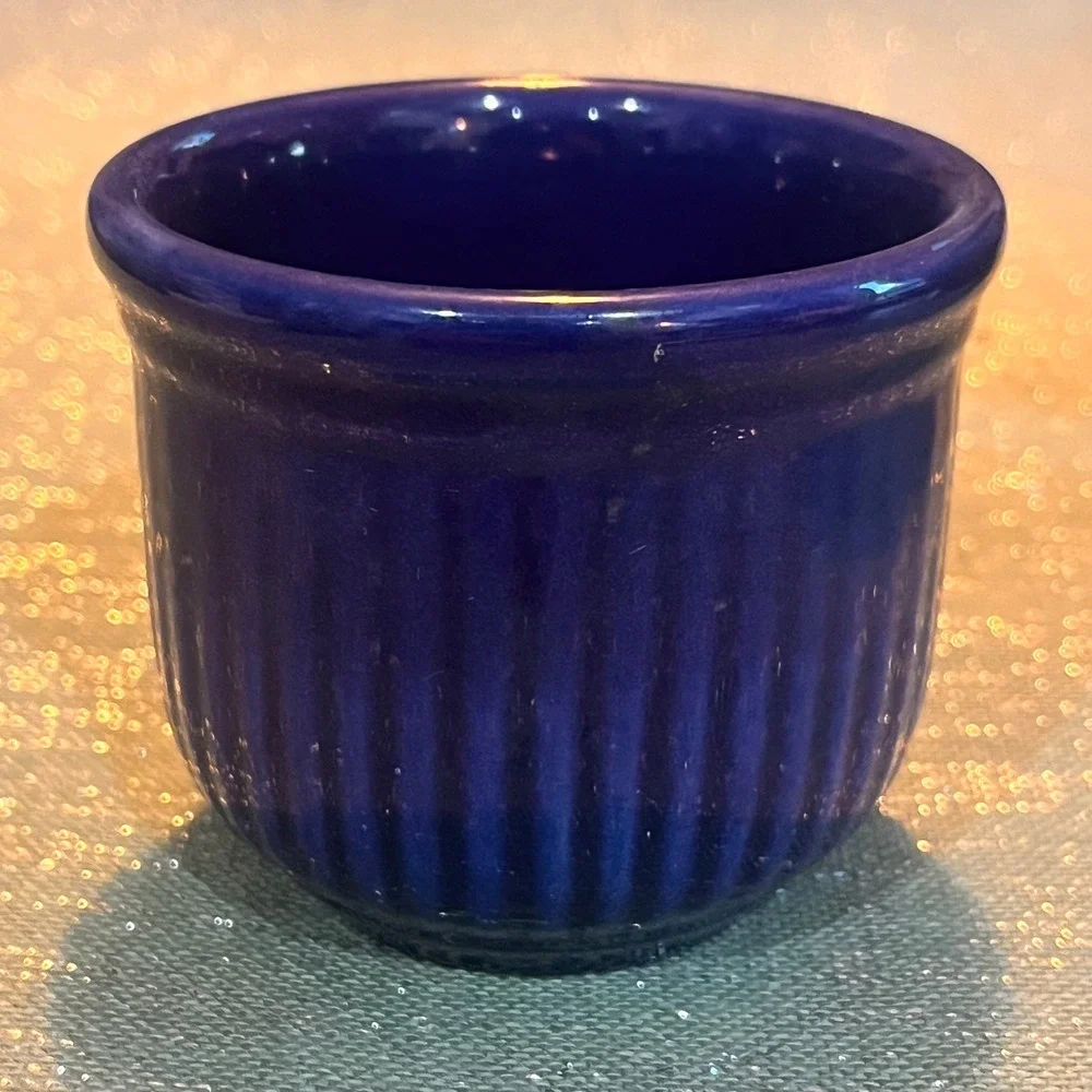 Red Wing Pottery Cobalt Blue Ramekin Dish Small Ceramic Bowl 3 inch