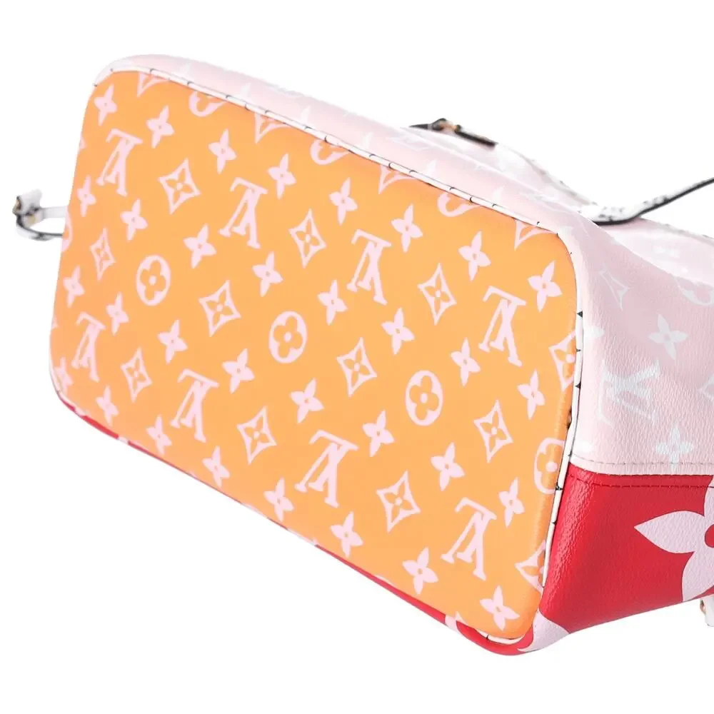 Louis Vuitton Neverfull MM Giant Monogram Tote Bag M44567 Rouge Pink