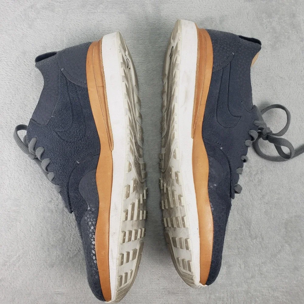Nike Air Safari Royal Grey Suede Embossed Swoosh Mens 12.5 Sneakers 872633-003