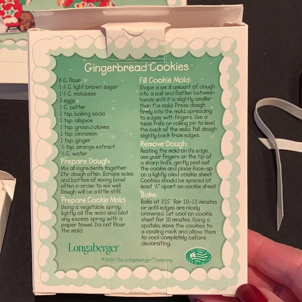 Longaberger 2000 Roger and Ginger Cookie Molds w/Boxes. NEW