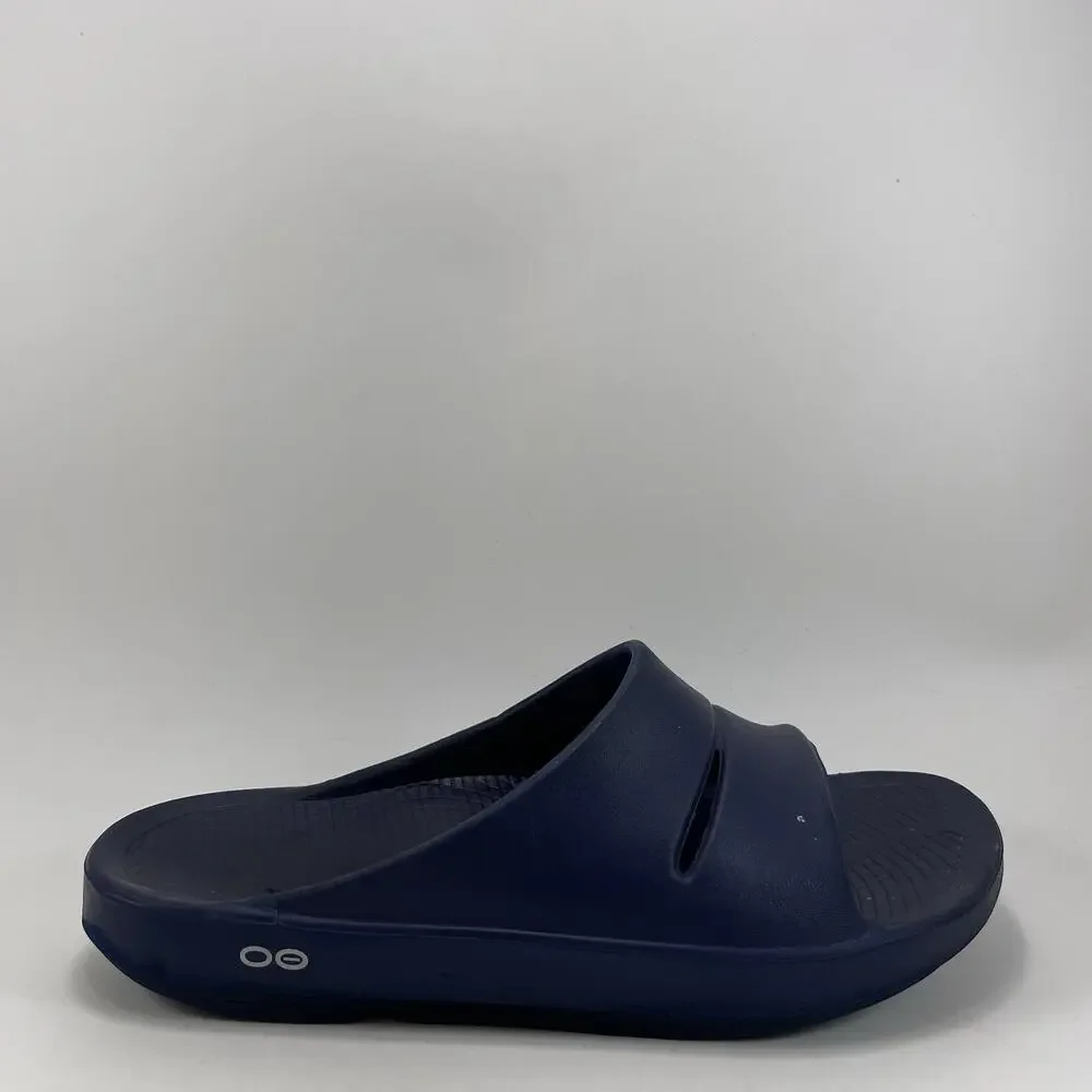 Oofos Ooahh Comfort Slide Mens Size 9 Blue Recovery Sandals, Womens 11