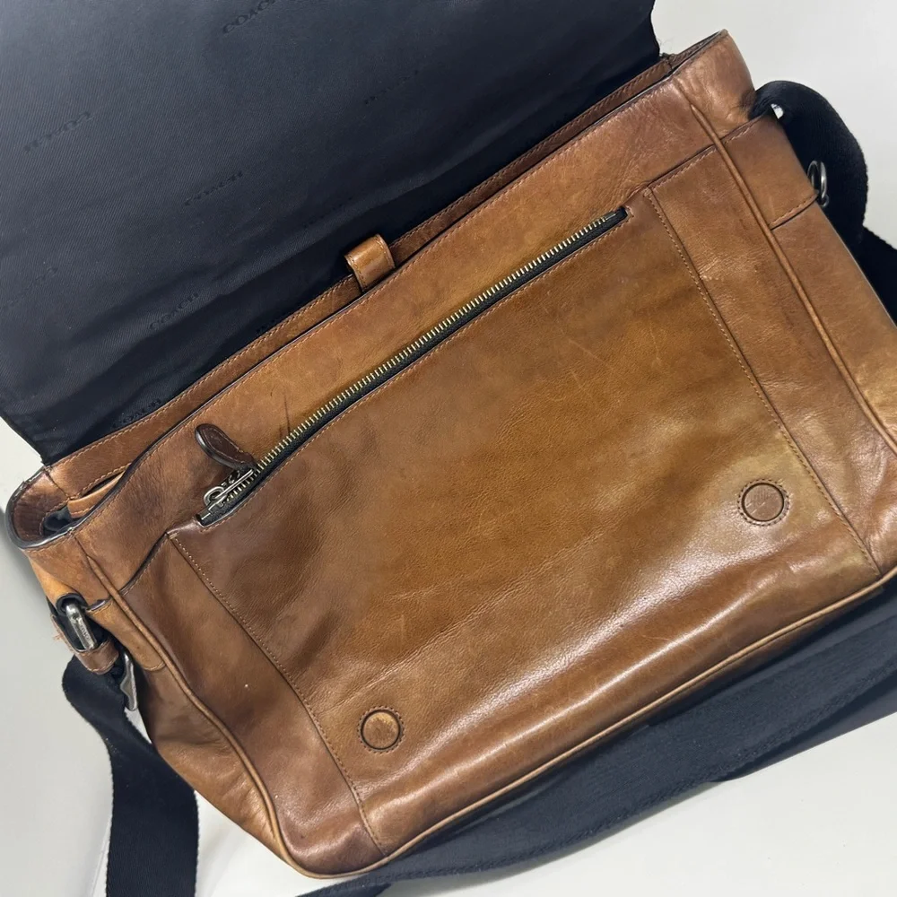 Coach Brown Metropolitan Leather Briefcase Messenger Bag - Vintage