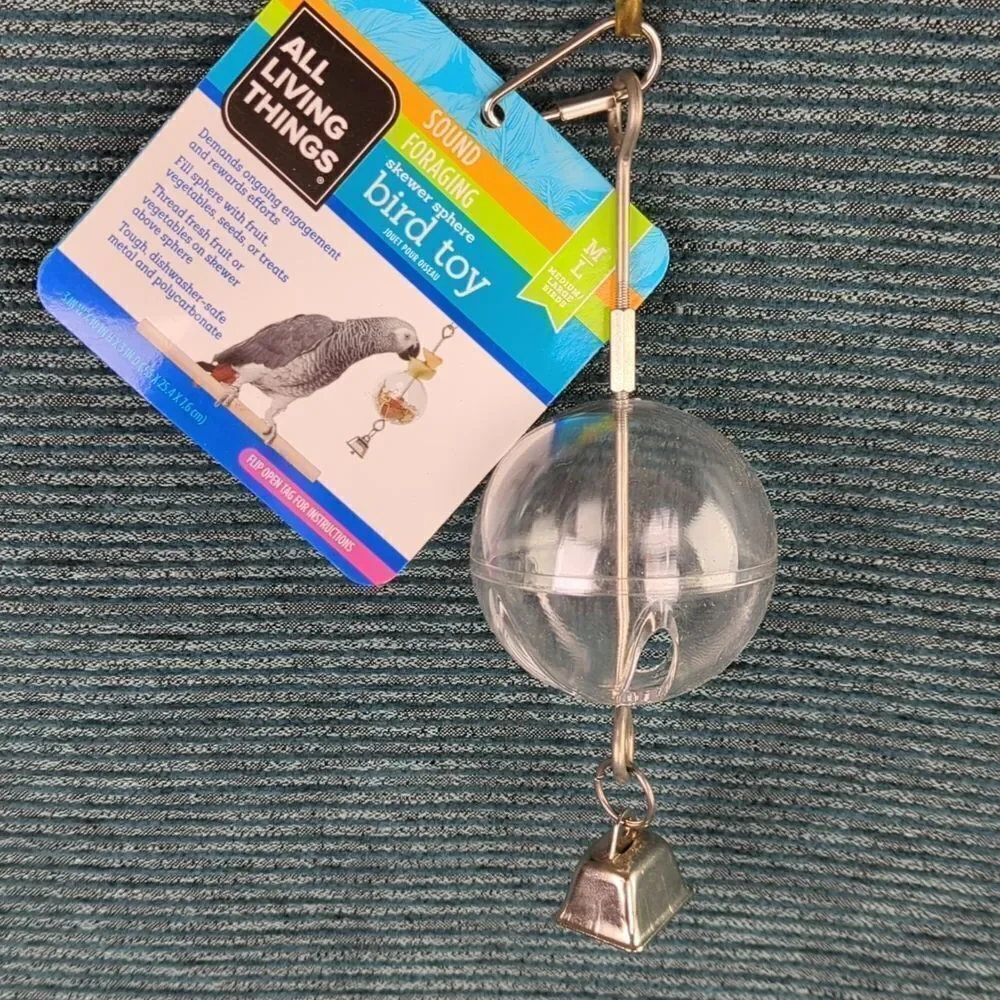 All Living Things Sound Foraging Skewer Sphere Bird Toy