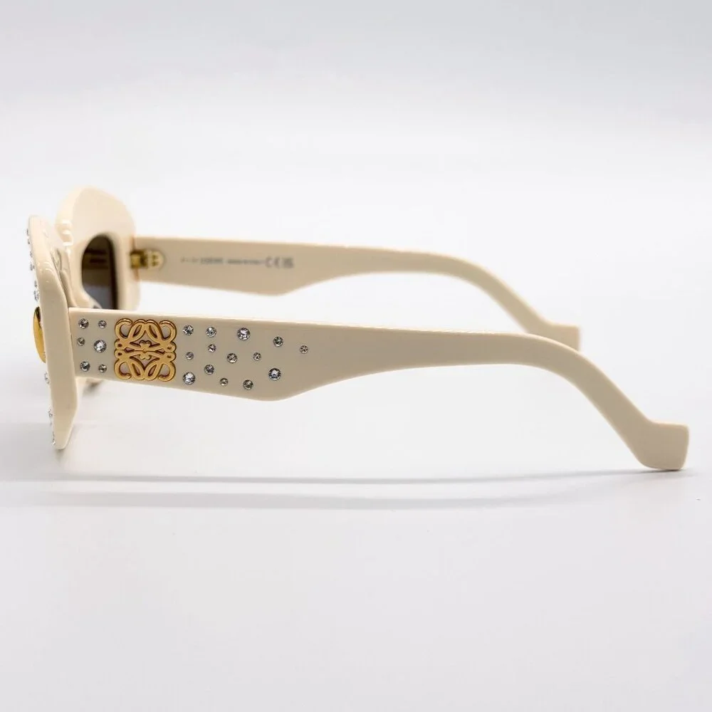 NEW LOEWE SUNGLASSES LW4114IS 25E IVORY WOMEN EYEWEAR