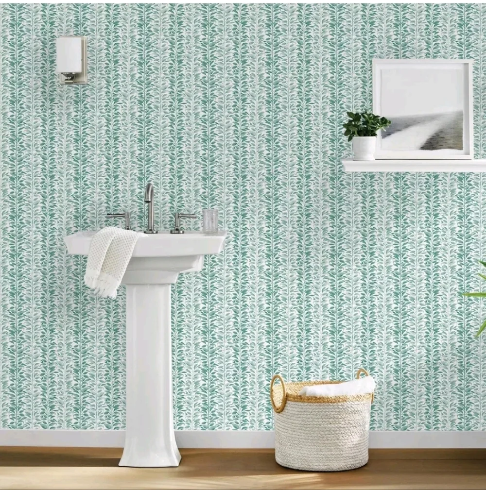 Threshold - Vine Stripe Peel & Stick Wallpaper Mint - Removable