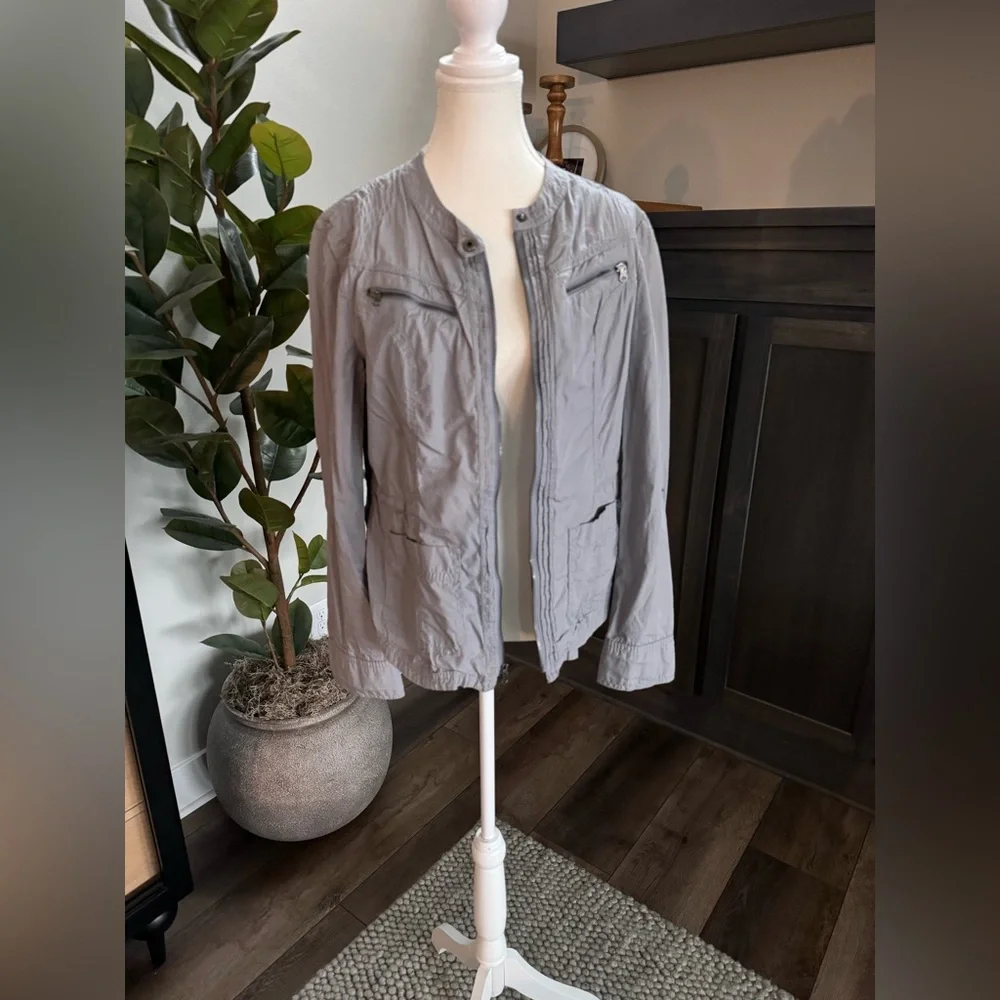 Women’s Large Express Jacket, Gray, Zip