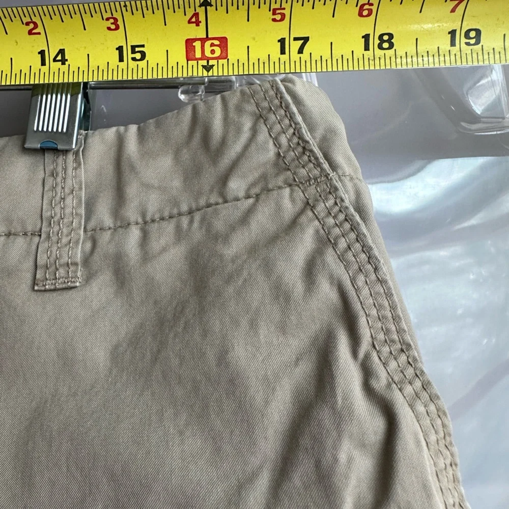 J. Crew NWOT Tan Utility Chino Classic Twill Cotton Roll Up Shorts size 12