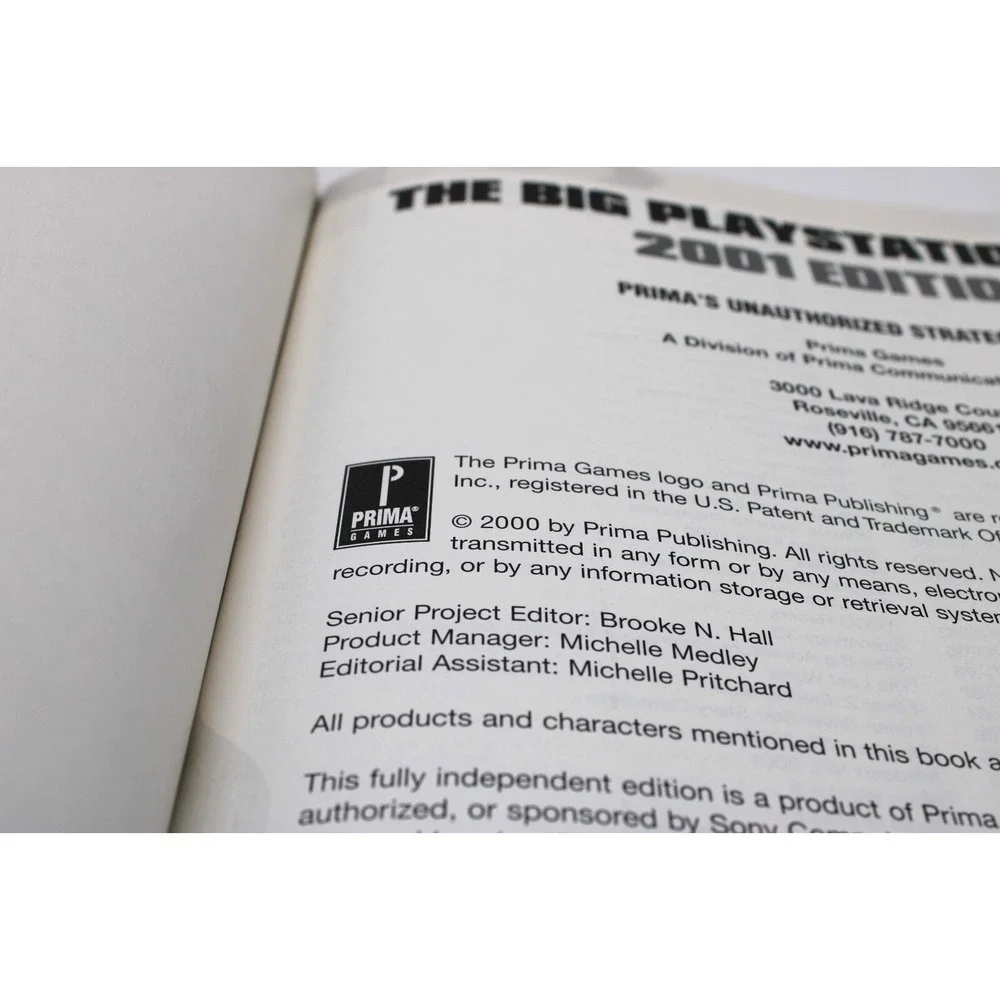 The BIG Playstation Book Volume 2001 Primas Unauthorized Game Secrets 640 pgs