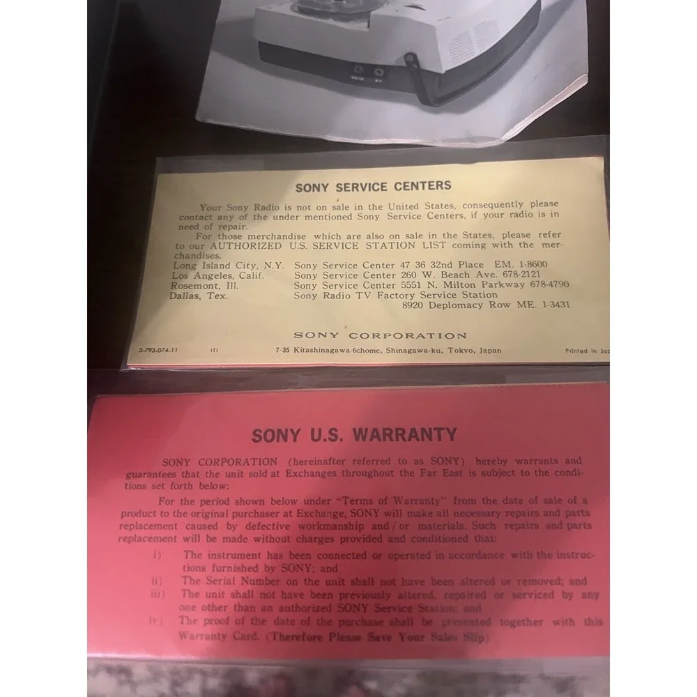 Sony vintage tc