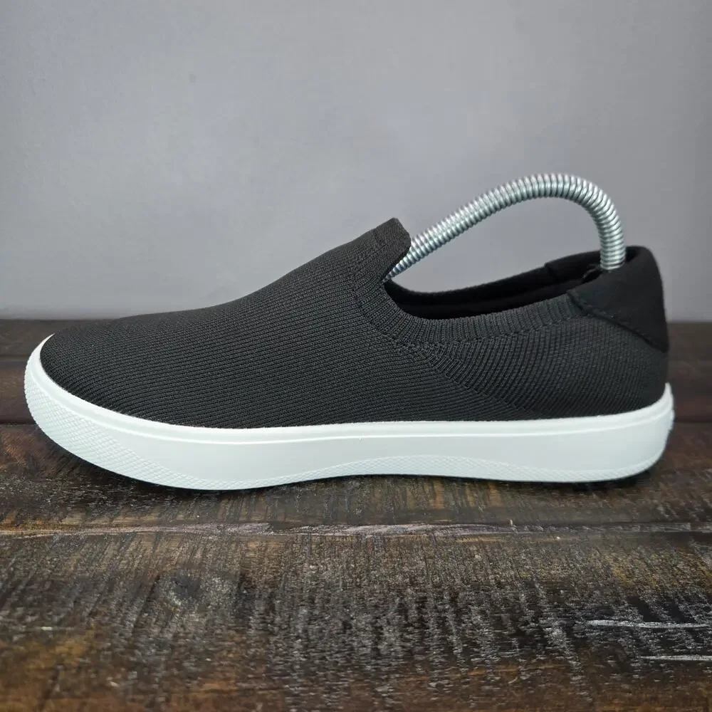 NEW Vessi Boardwalk Slip On Womens Size 8 Waterproof Shoes Sneaker Boulder Black
