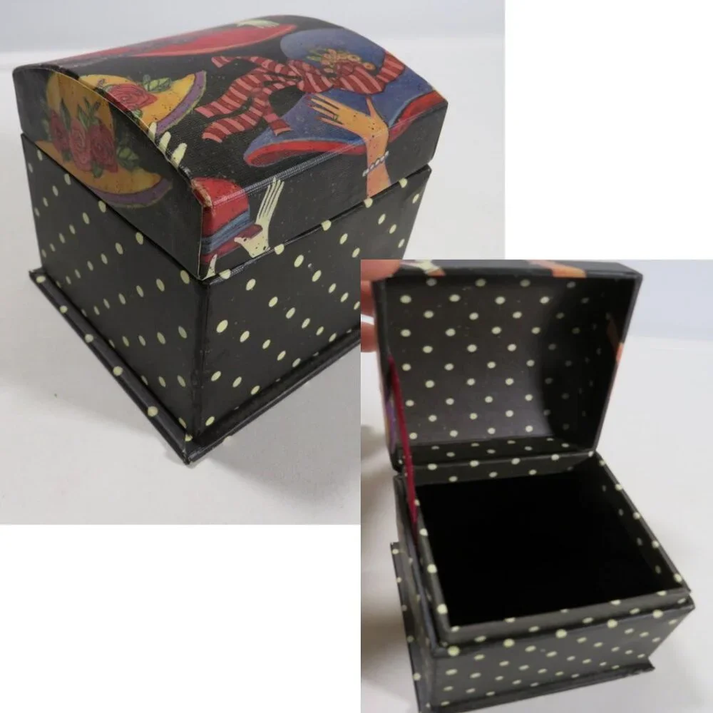 Red Hat Ring Gift Box with Domed Lid & Soft Felt inside Susan Winget Bob's Boxes