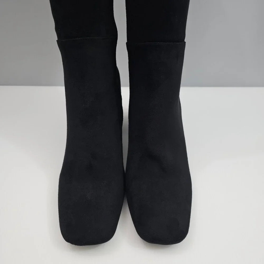 DKNY Cilli Over The Knee Boot Womens 10 Black Block Heel Sleek Dressy Winter NEW