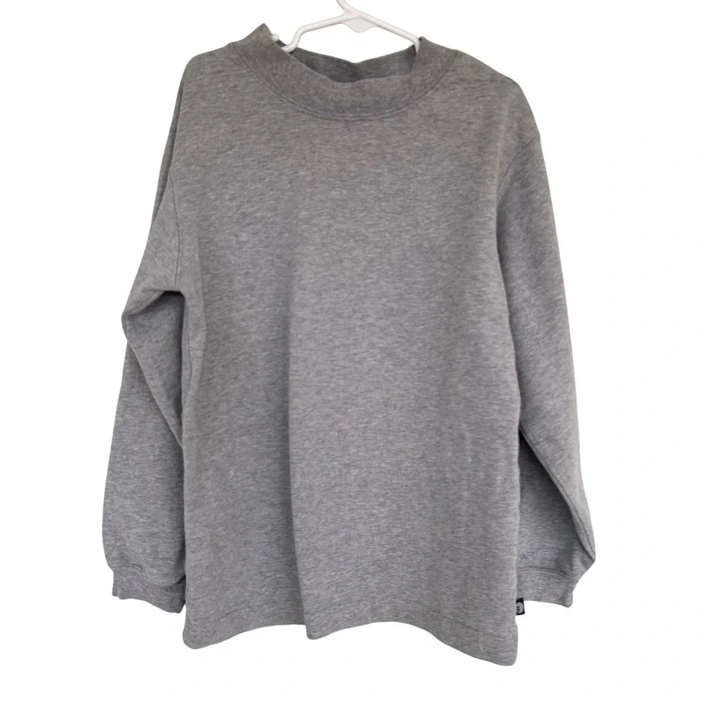 VTG Y2K Gymboree Grey Long Sleeve Mock Neck Cotton Sweatshirt XX LARGE 7 Years