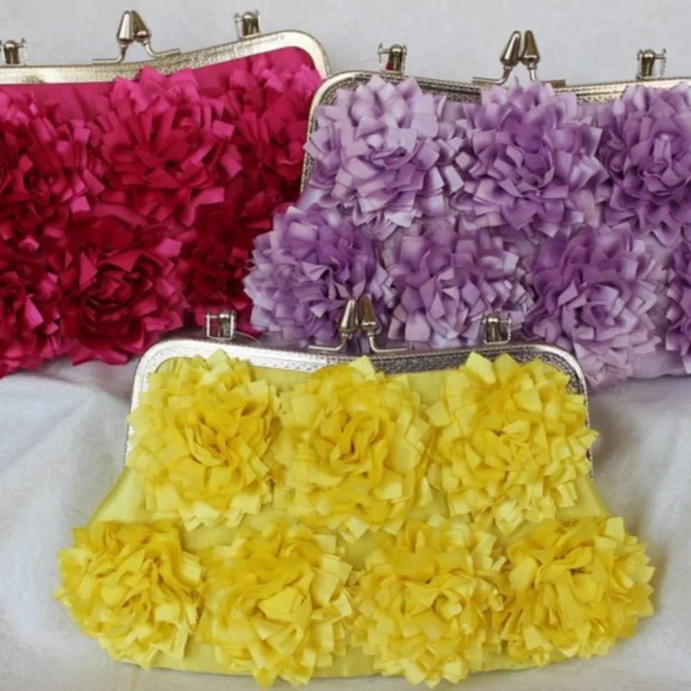 BellaKiara purse also floral satin