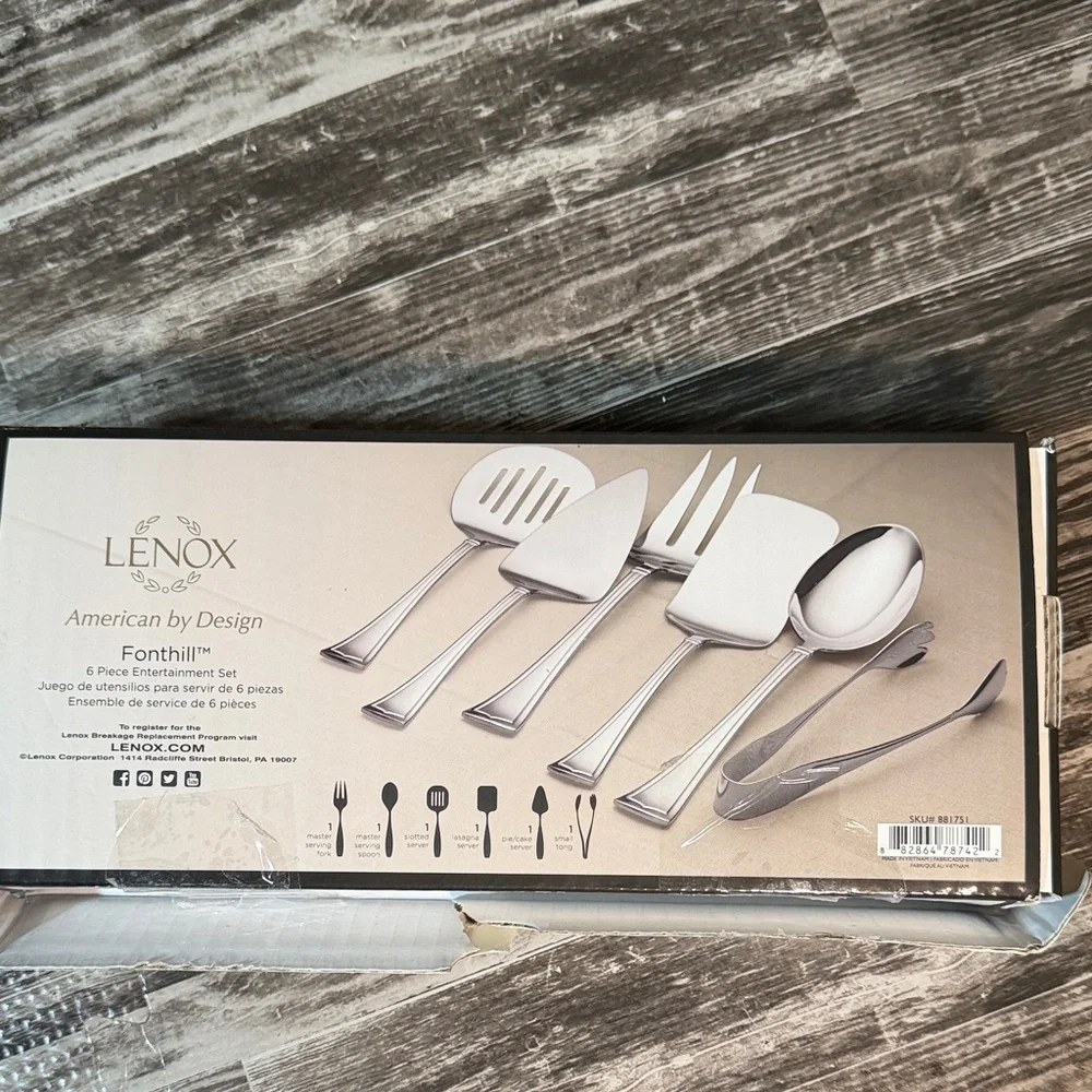 Lenox Fonthill 6-piece Entertainment/Hostess Serving Set EUC