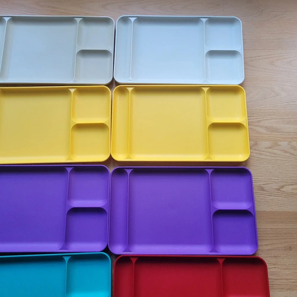Tupperware Divided Set Lot 15 Colors Lunch Dinner TV 90s