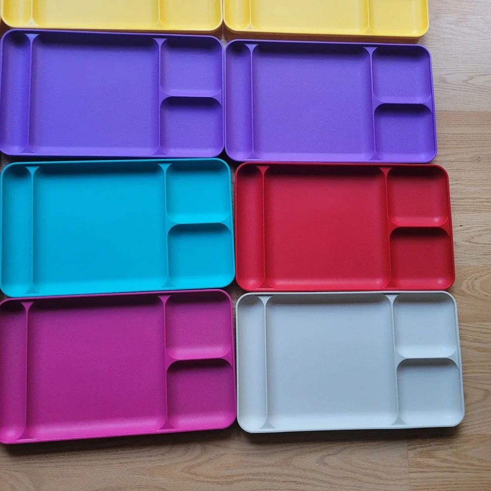 Tupperware Divided Set Lot 15 Colors Lunch Dinner TV 90s