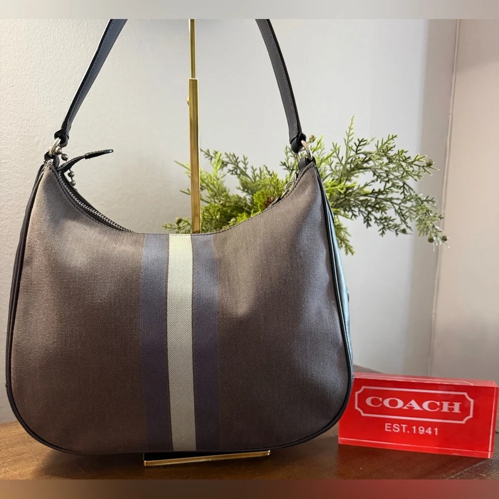 Coach Varsity Stripe Hobo Bag
