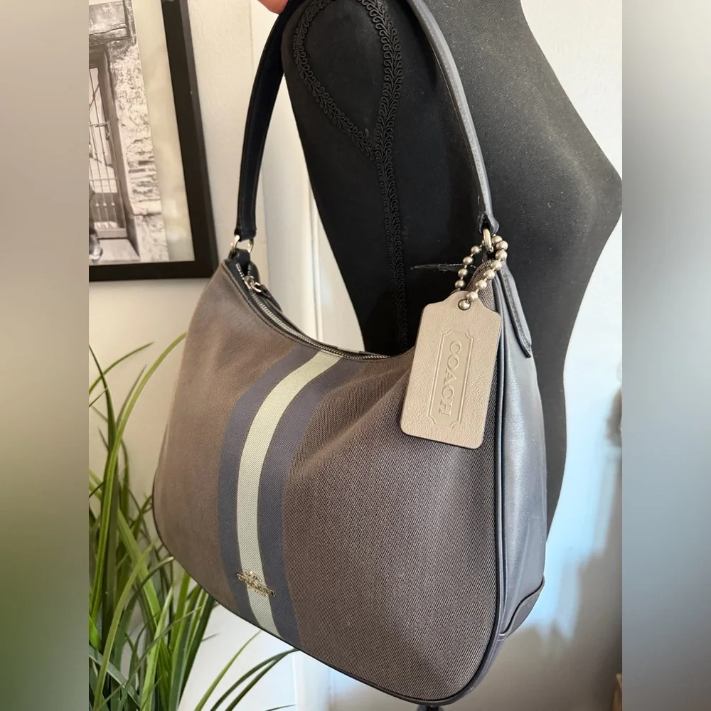Coach Varsity Stripe Hobo Bag
