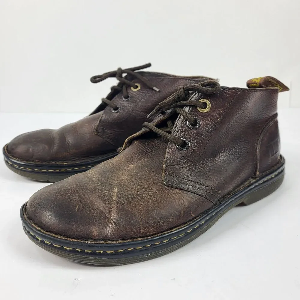 DR MARTENS SUSSEX Boots Men 8 Brown Chukka Leather AS IS READ