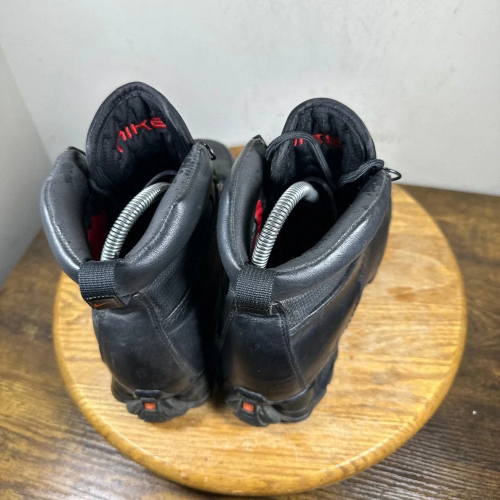 Nike Shox Neo Mens Black Leather Waterproof Hiking Boots Size 7 308659-016