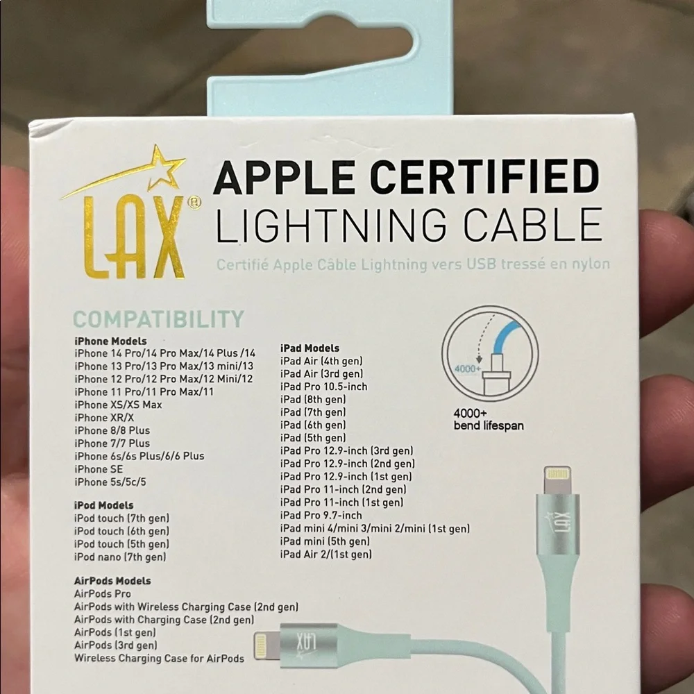 Lightning Cable for iPhone and iPad/ NWT!!! never opened/ Light green color