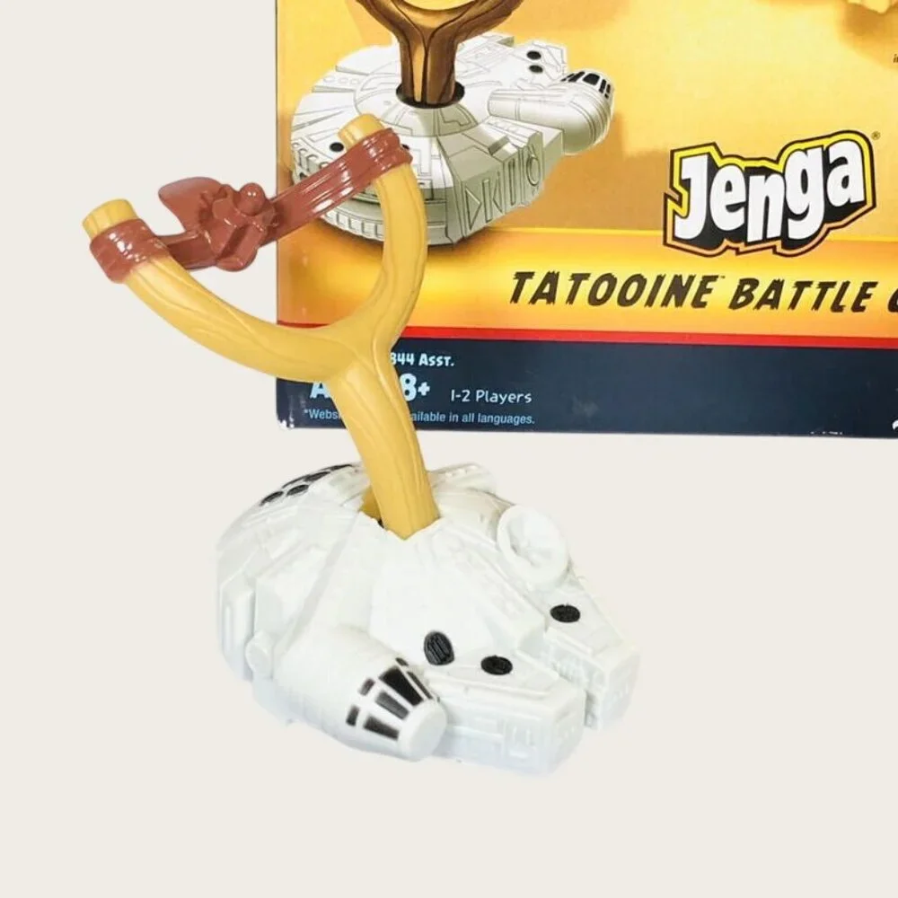 Angry Birds Star Wars Jenga Tatooine Battle Game Hasbro Sling Shot Works