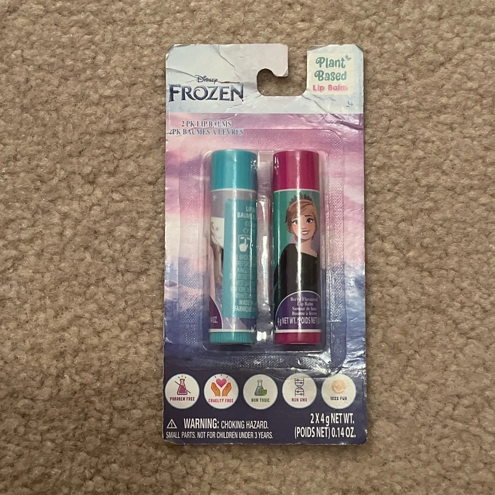 NEW 2-PK Disney Princess FROZEN girls lip balms- EASTER BASKET ITEM!