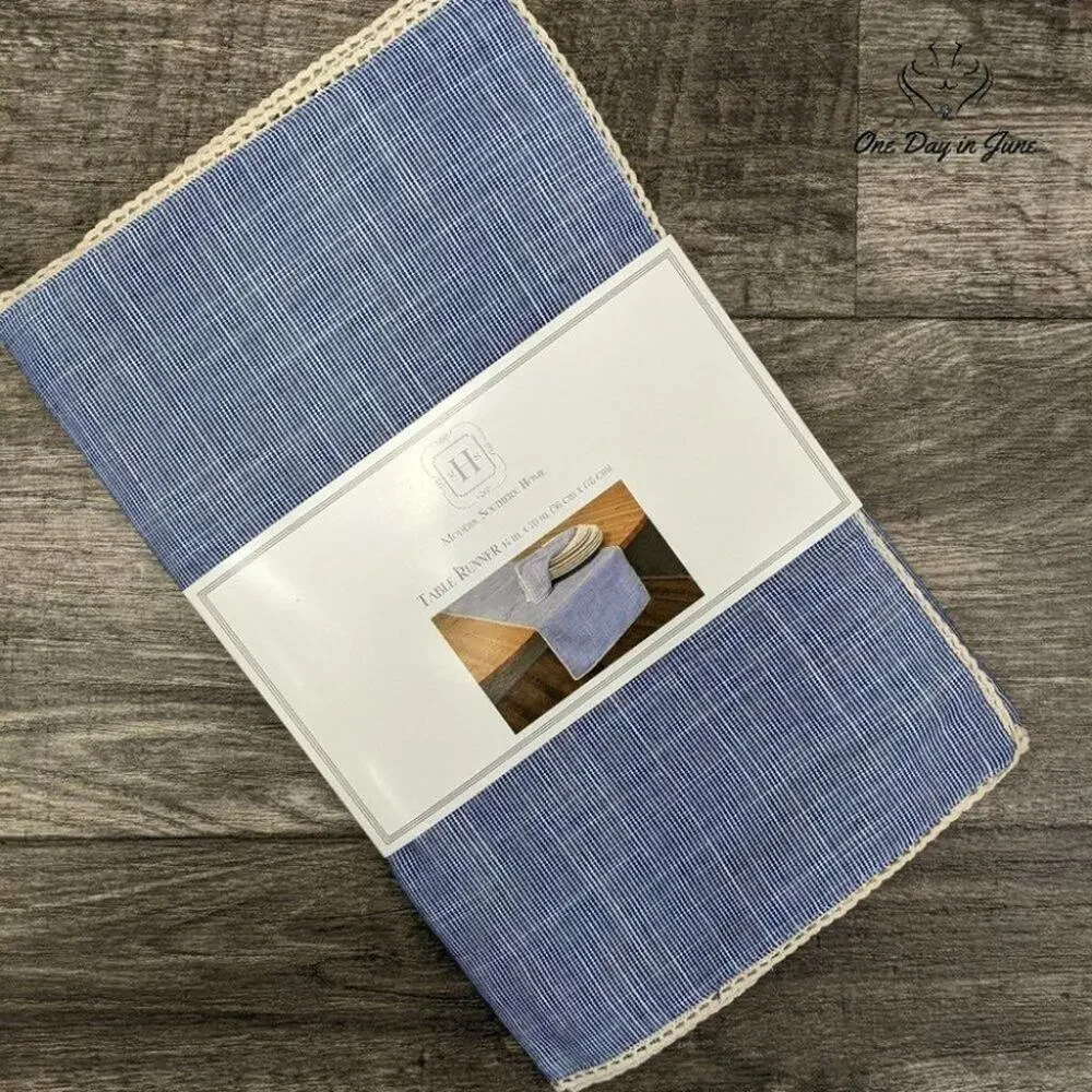 MHS Crochet Edge Table Runner 14x72 Size OS
