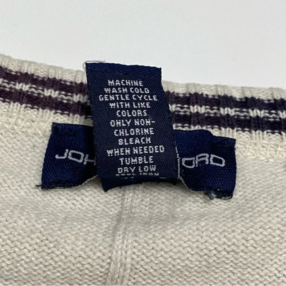 Men's Heavyweight Cream Cotton Sweater XL Preppy Academia Tennis‎ Prep Capsule