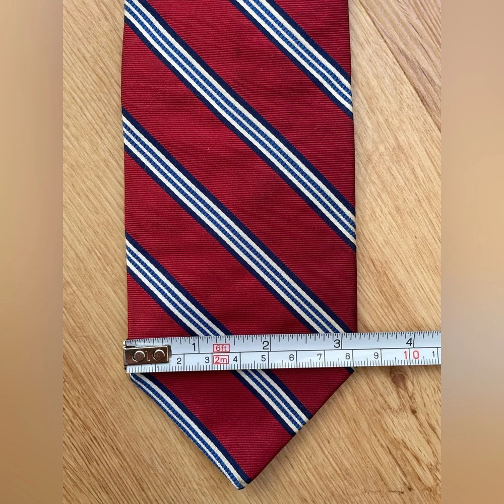 Brooks Brothers silk tie 346 classic preppy red blue stripes
