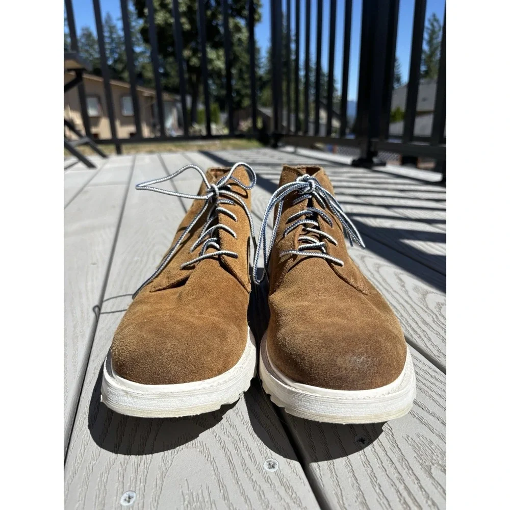 Sorel NM2560-224 Tobacco Brown Suede Leather Chukka Ankle Boots Mens Size 10