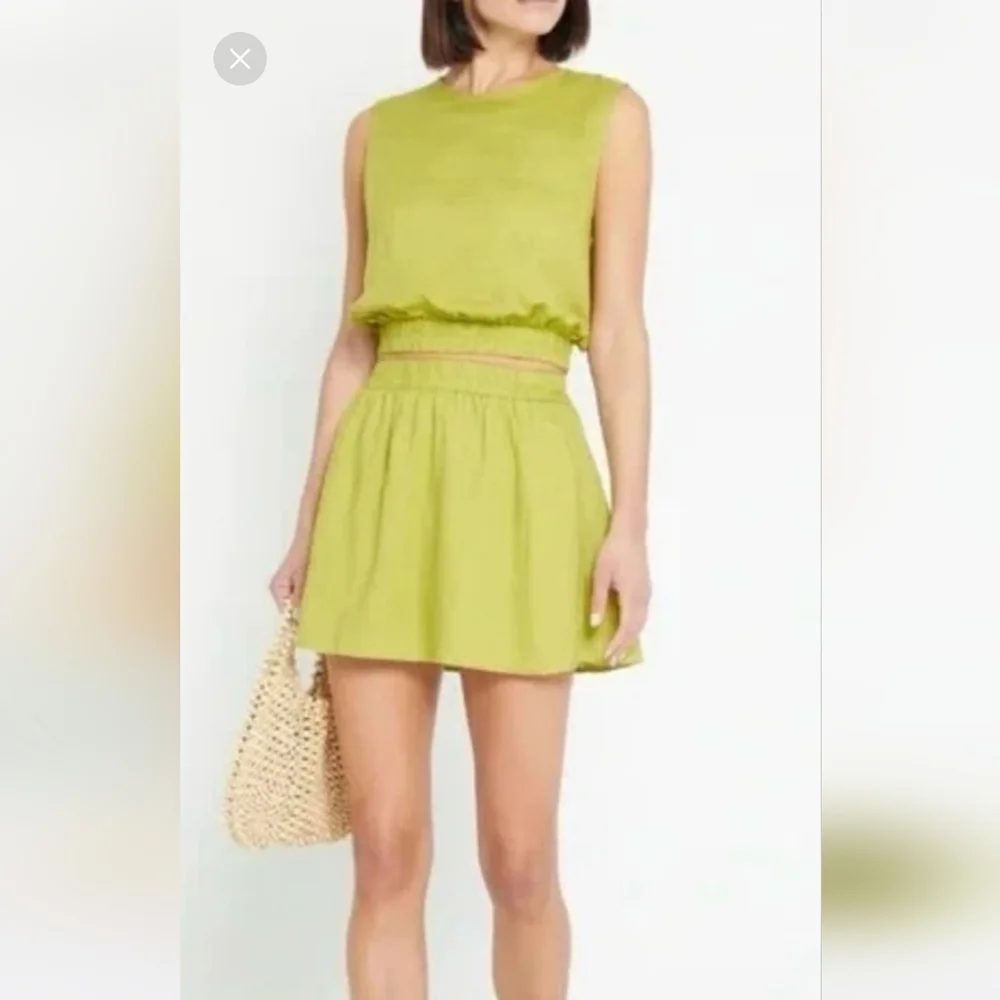 Kourt Linen Skort Medium Green