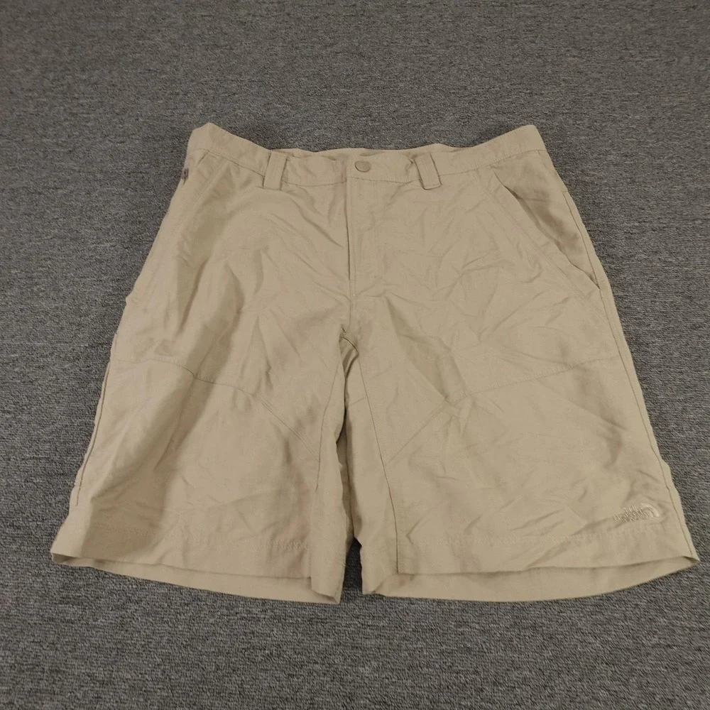 The North Face Shorts Mens 38 Beige Nylon Cargo Hiking Outdoor 10 Inseam Travel